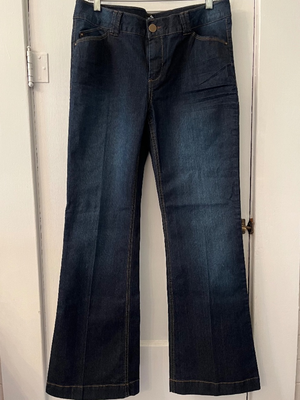 Dark blue Beau Dawson jeans, size 12, wide leg, high rise
